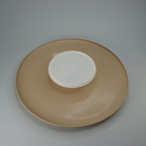 Vintage Tupperware Dip-n-Serve Almond Beige Serving Set